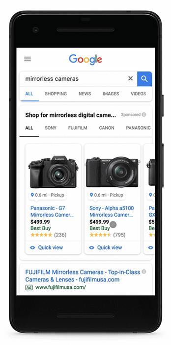 google mobile shopping ads