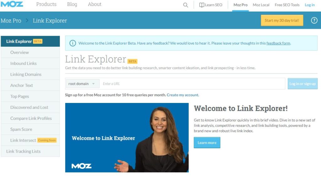 Moz Link Explorer SEO company